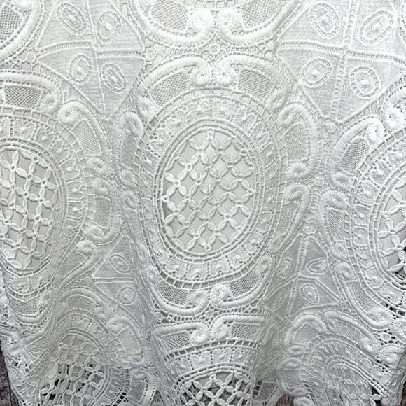 Xhilaration Lace Cropped Tank In White - Picture 2 of 5